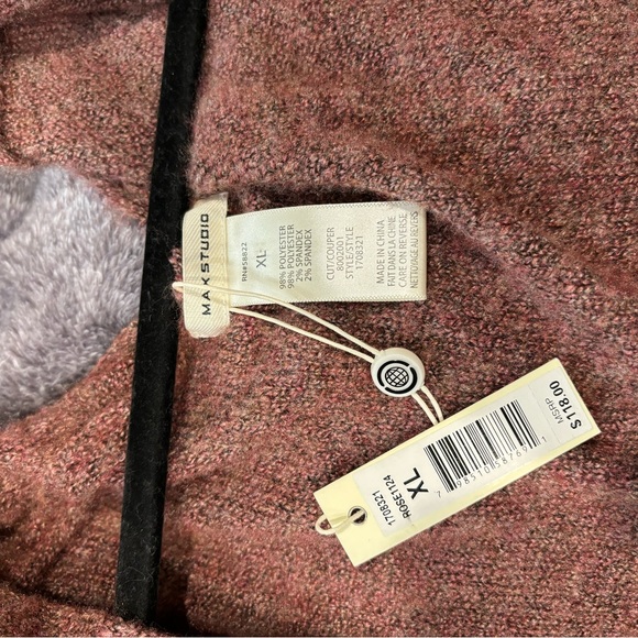 Max Studio balloon sleeve open front cardigan - Picture 2 of 3